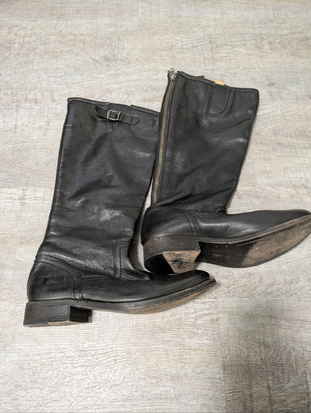 Frye Black Leather Boots Size 6